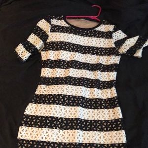 Black and white pencil dress